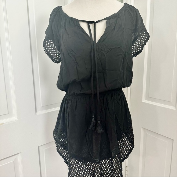 NEW Victoria Secret  Cover-Up black bikini one piece swimsuit coverup Small - Picture 1 of 8